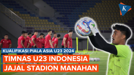 Timnas U23 2024 Jajal Stadion Manahan, Latihan Tanpa Shin Tae-yong