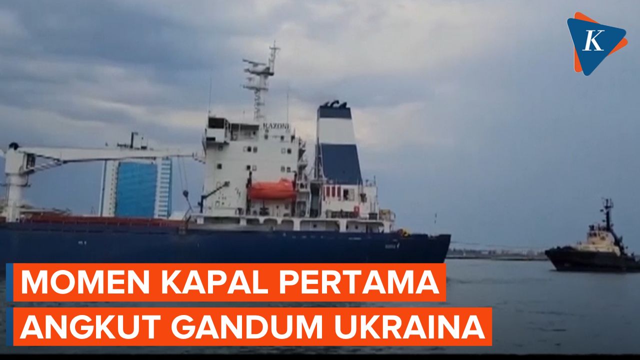 Momen Kapal Pertama yang Angkut Gandum Ukraina Tinggalkan Pelabuhan Odessa