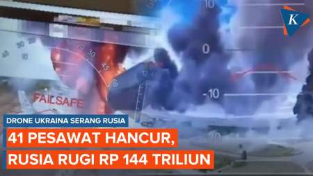 Serangan Drone Ukraina Hancurkan 41 Pesawat Rusia, Moskwa Rugi Rp 114 Triliun