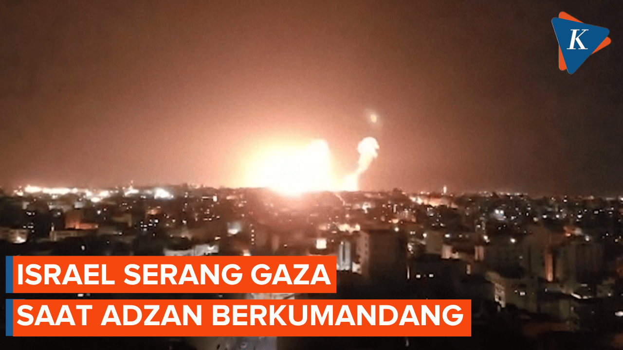 Israel Serang Gaza Saat Azan Berkumandang dan Langit Gelap