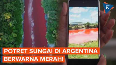 Penampakan Sungai di Argentina Berwarna Merah, Apa Penyebabnya?