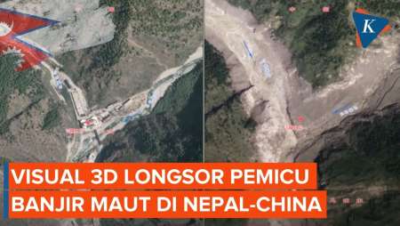 China Rilis Visual 3D Longsor Pemicu Banjir Maut Di Nepal