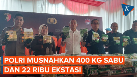 429 Kilogram Sabu dan 22 Ribu Ekstasi Dimusnahkan, Diklaim Selamatkan 1,7 Juta Jiwa