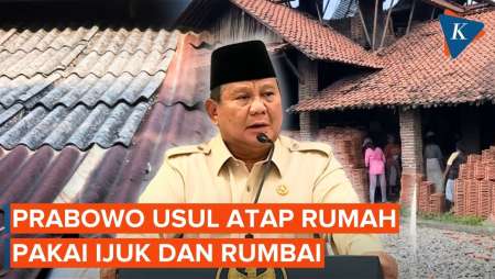 Prabowo Usul Atap Rumah Pakai Ijuk Dan Rumbai, Sebut Seng Bikin Kanker Paru-paru