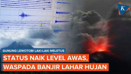 Gunung Lewotobi Laki-laki Meletus, Status Kembali Naik ke Level Awas