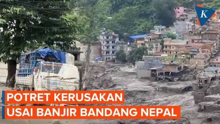 Banjir Bandang Nepal-China, Jalan dan Bangunan Rusak