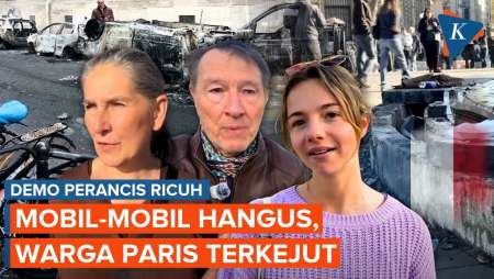 Potret Paris Pasca-demo Ricuh: Mobil-mobil Hangus, Warga Perancis Syok