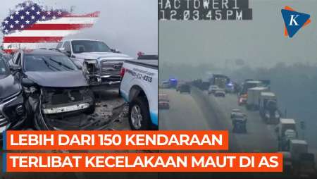 Lebih dari 150 Kendaraan Kecelakaan Beruntun di AS gara-gara Kabut Tebal