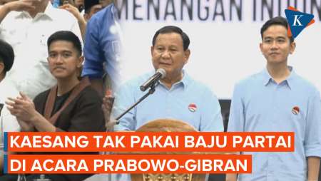 Momen Kaesang Tak Pakai Atribut PSI di Acara Prabowo-Gibran