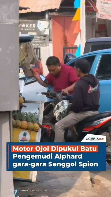 Motor Ojol Dipukul Batu Pengemudi Alphard Gara-gara Senggol Spion