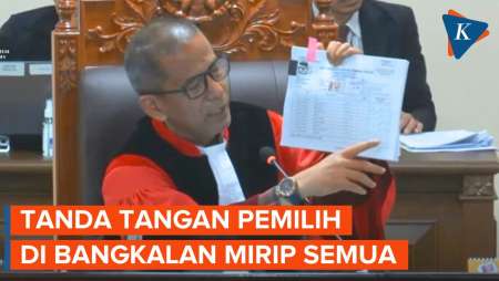 Hakim MK Soroti Tanda Tangan Pemilih di TPS Bangkalan Mirip Semua