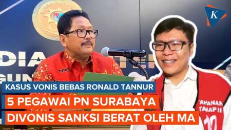 MA Jatuhkan Sanksi Berat ke 5 Pegawai PN Surabaya Terkait Vonis Bebas Ronald Tannur