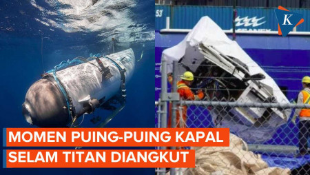 Momen Evakuasi Puing-puing Kapal Wisata Titanic