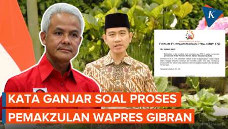 Soal Desakan Pemakzulan Wapres Gibran, Ganjar: Itu Baru Pernyataan