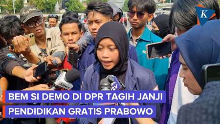 Demo Mahasiswa Di Depan DPR, Tagih Janji Prabowo Pendidikan Gratis