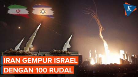 Iran Balas Serangan Israel! 100 Rudal Diluncurkan, Ledakan Terjadi di Mana-mana