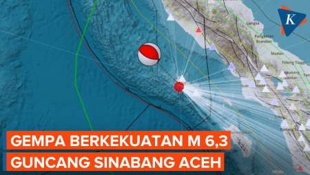 Gempa Magnitudo 6,3 Guncang Sinabang Aceh, BMKG: Tidak Berpotensi Tsunami