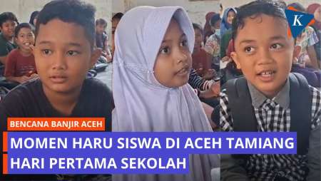 Senangnya Siswa Di Aceh Tamiang Jalani Hari Pertama Sekolah Usai Bencana