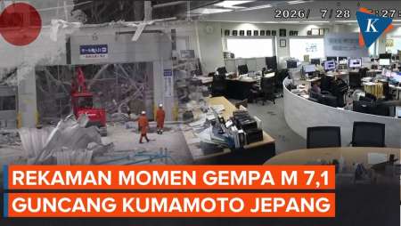 Rekaman Detik-detik Gempa M 7,1 Guncang Kantor di Jepang, Karyawan Bergegas Cari Perlindungan