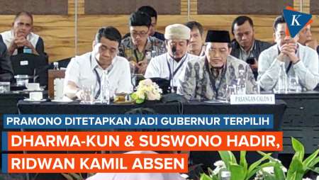 RK Absen di Penetapan Pramono-Rano sebagai Gubernur-Wagub Terpilih, Suswono dan Dharma-Kun Hadir