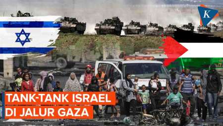 Penampakan Kendaraan Militer Israel di Gaza