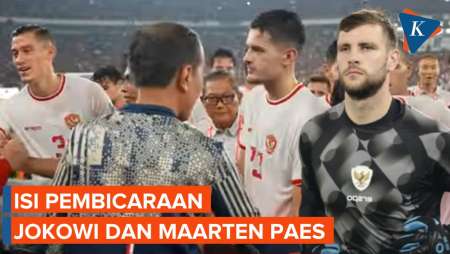 Terungkap, Ini Isi Pembicaraan Jokowi dan Maarten Paes Usai Laga Timnas