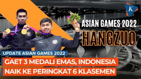 Raih Tiga Medali Emas, Indonesia Naik ke Posisi 6 Klasemen Asian Games 2022