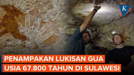 Peneliti Temukan Lukisan Dinding Gua Tertua Di Sulawesi, Berusia 67.800 Tahun