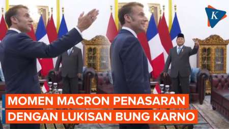 Saat Macron Penasaran dengan Lukisan Bung Karno di Istana Merdeka