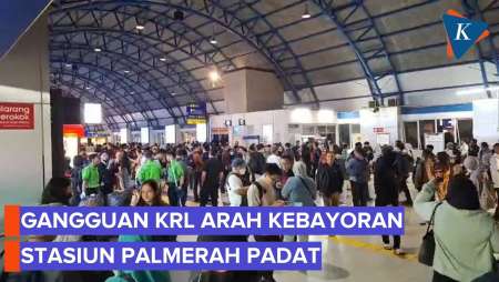 KRL Green Line Gangguan, Stasiun Palmerah Padat Penumpang