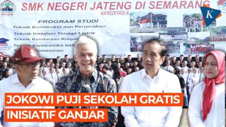 Jokowi Puji Inisiatif Ganjar Saat Kunjungi Sekolah Gratis di Semarang 