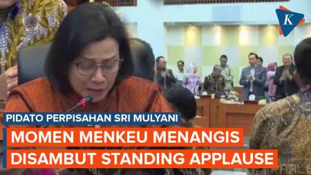 Momen Sri Mulyani Menangis dan Ucap Terima Kasih saat Sampaikan Pidato Pamitan ke DPR RI