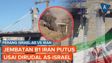 Terbelah Dua, Ini Penampakan Jembatan B1 Terbesar di Iran usai Serangan Udara AS-Israel
