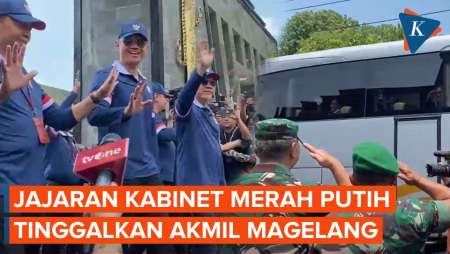 Retreat Kabinet Prabowo Selesai, Ini Momen Menteri Tinggalkan Akmil Magelang