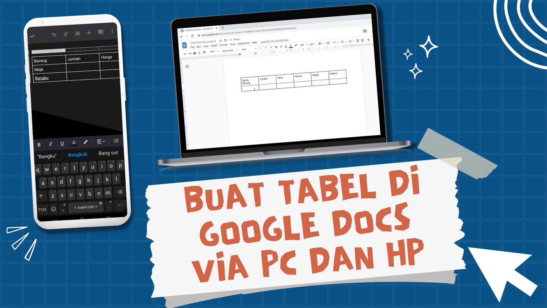 Cara Membuat Tabel di Google Docs Via Android dan PC
