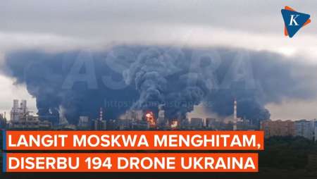 Penampakan Langit Moskwa Menghitam Usai Dihantam Ratusan Drone Ukraina