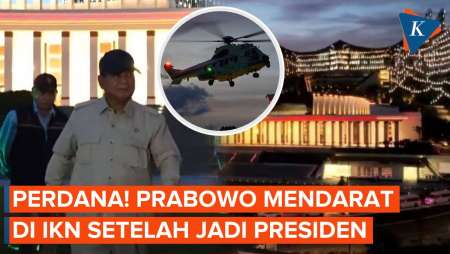Perdana! Momen Prabowo Tiba Di Istana Negara IKN
