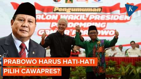 Duet  Mahfud - Ganjar, Prabowo Mesti Hati-hati Pilih Cawapres