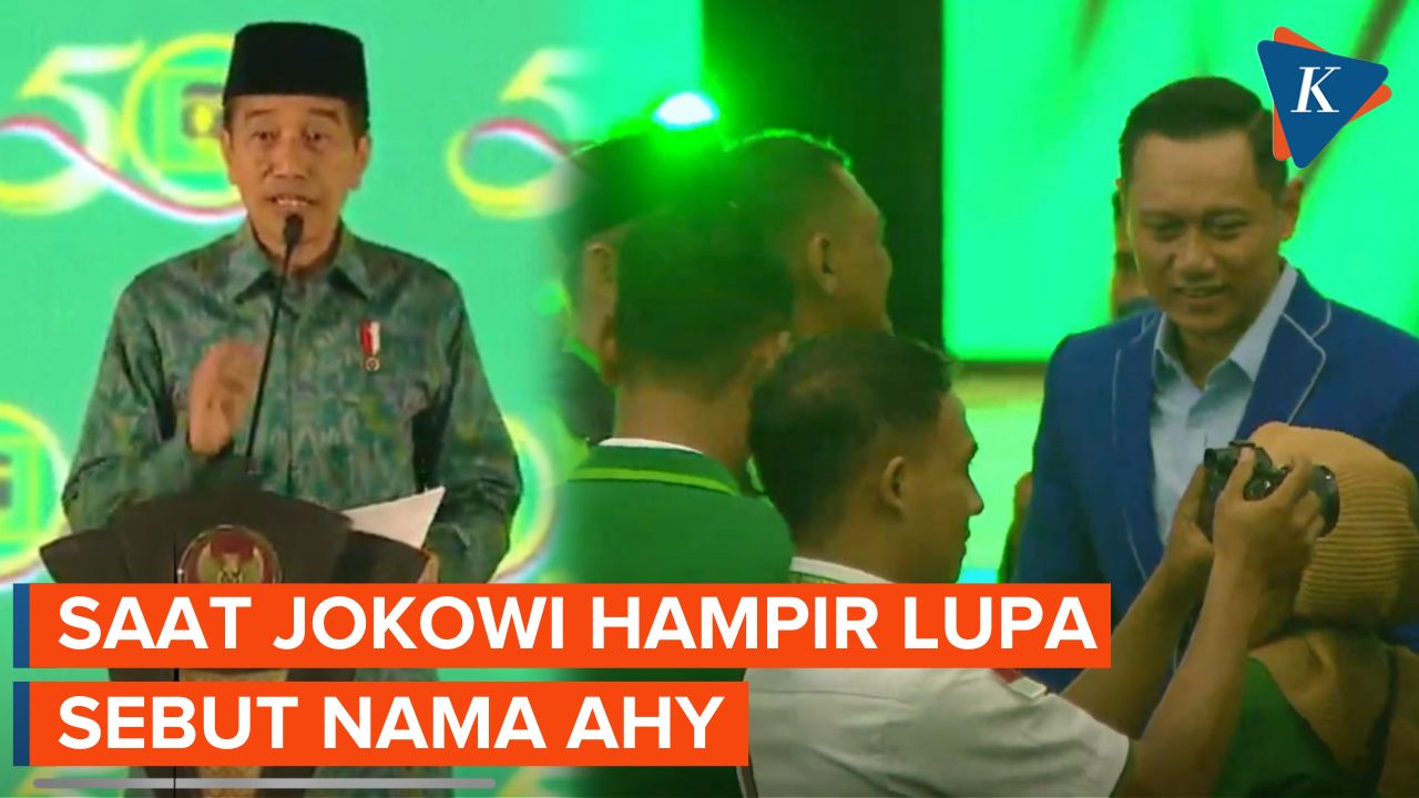 Momen Presiden Jokowi Hampir Lupa Sebut Nama AHY Sebagai Capres-Cawapres