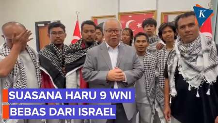 Suasana Haru 9 WNI Yang Ditangkap Israel Usai Dievakuasi Ke Istanbul
