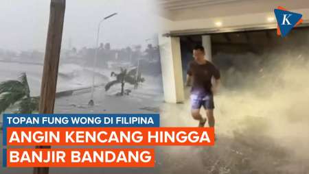 Potret Dampak Topan Fung Wong, Angin Kencang Hingga Gelombang Pasang