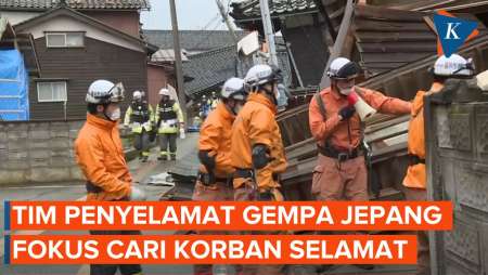 Tim Penyelamat Gempa Jepang Masih Fokus Cari Puluhan Korban Hilang