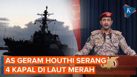 Kapal Perang AS Adu Tembak dengan Kelompok Houthi di Laut Merah