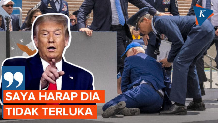 Respons Donald Trump Usai Biden Tersandung dan Jatuh di Panggung