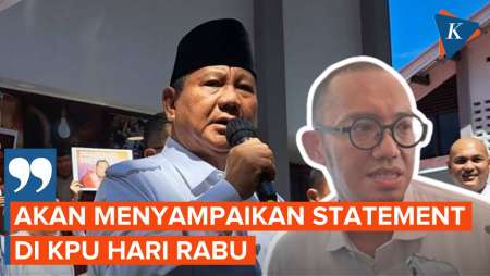 Prabowo Akan Berikan Pernyataan Terkait Putusan MK di KPU pada Rabu 24 April