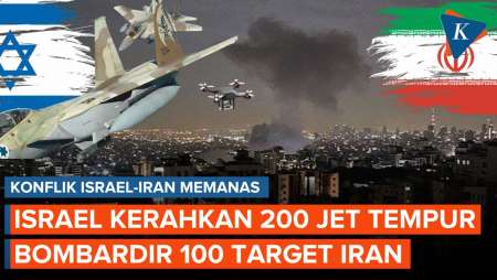 Makin Panas! Israel Kerahkan 200 Jet Tempur Gempur 100 Target Iran