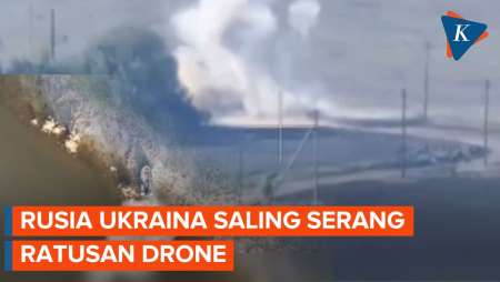 Memanas! Rusia dan Ukraina Saling Serang dengan Ratusan Drone