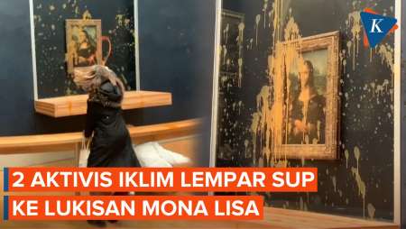 Lukisan Mona Lisa di Paris Dilempar Sup oleh Dua Aktivis Iklim