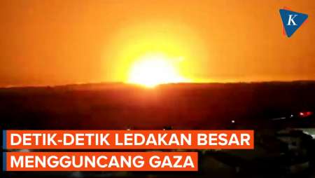 Penampakan Ledakan Besar Guncang Gaza di Tengah Gempuran Israel