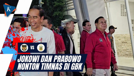 Momen Presiden Jokowi dan Prabowo Subianto Tiba di GBK Nonton Indonesia vs Argentina